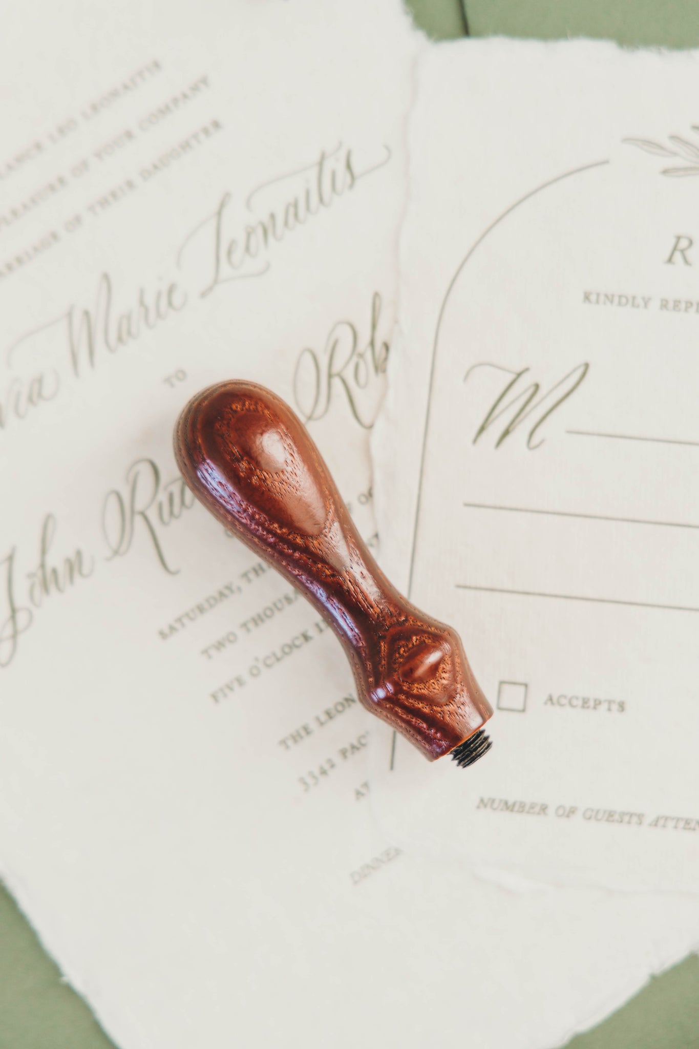 Mahogany Stamp Handle